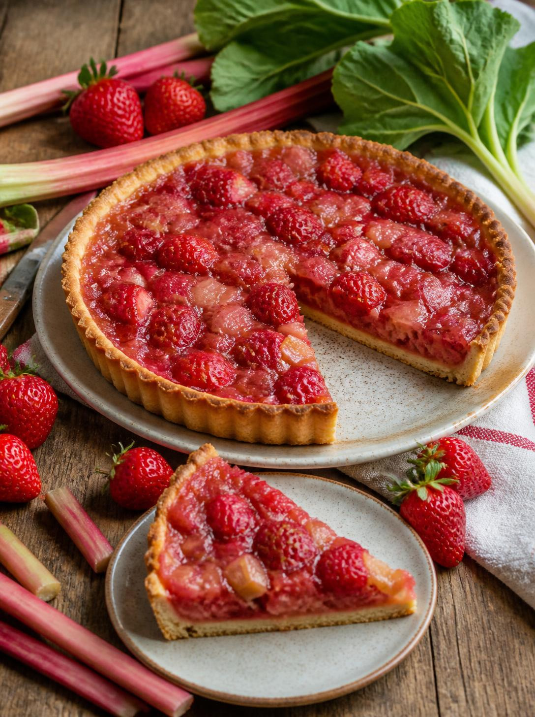 Tarte Fraise Rhubarbe 
