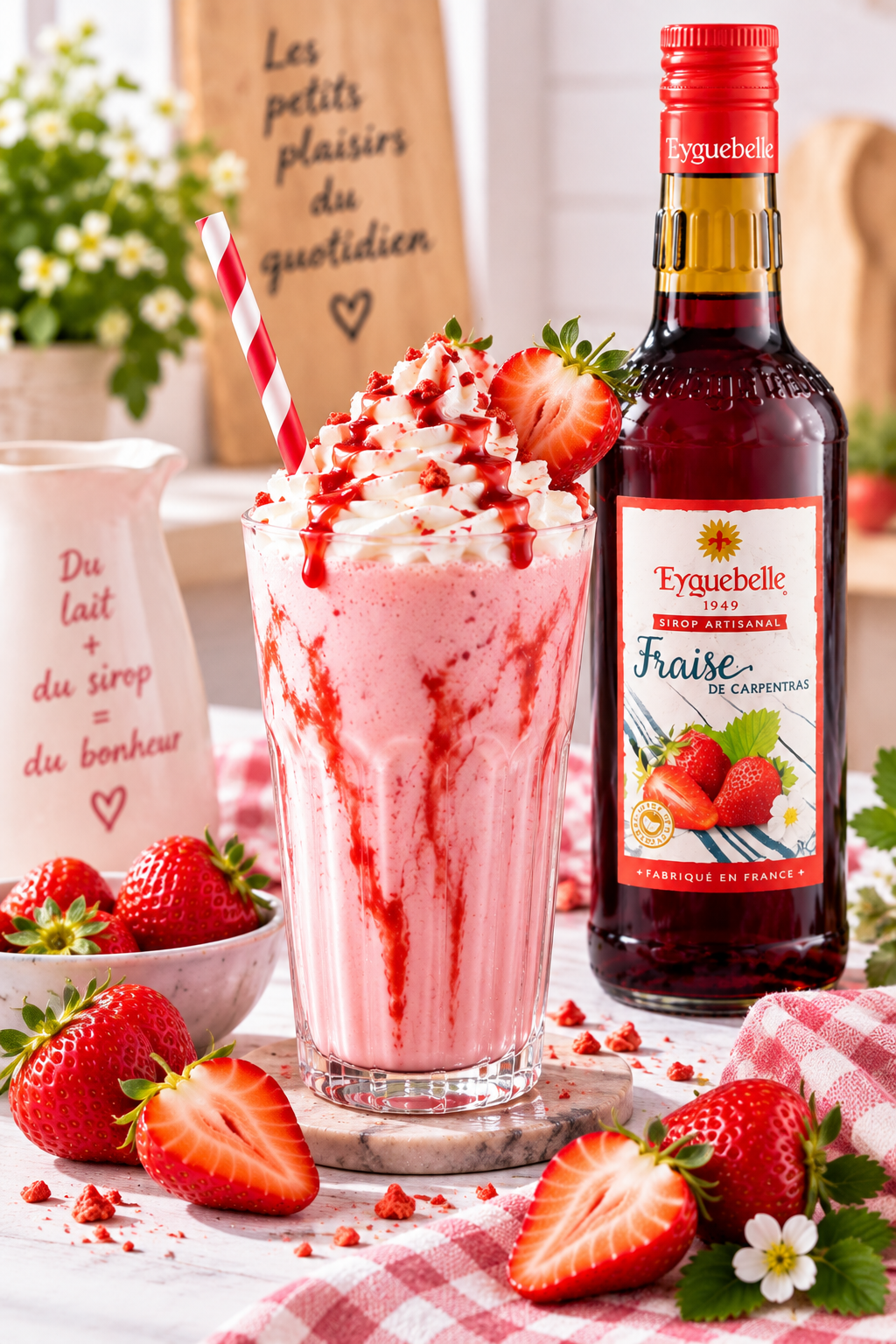 Fraise et lait : la recette facile et gourmande en 5 minutes